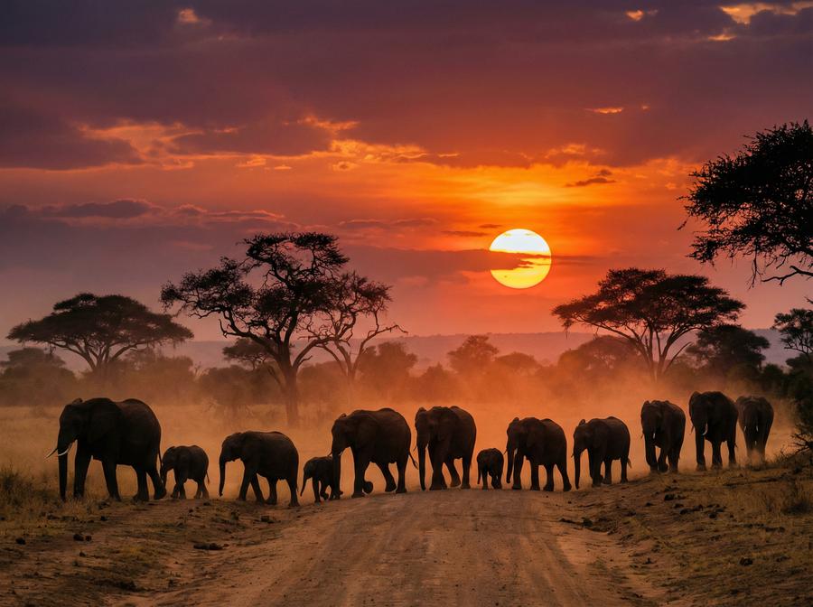 国产视频非洲野生动物视频 非洲象群迁徙视频教程