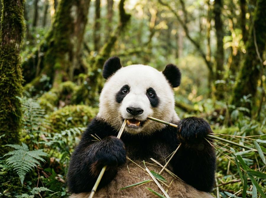 国产视频熊猫视频教程 大熊猫竹林觅食写真